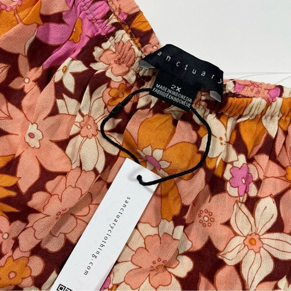 New Sanctuary Plus Seashore Crepe Blouse Floral - Picture 5 of 7